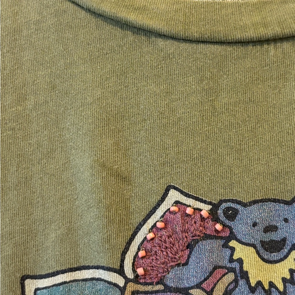 NWOT Lucky Brand Olive Green Grateful Dead Mandala Tee - Picture 7 of 7